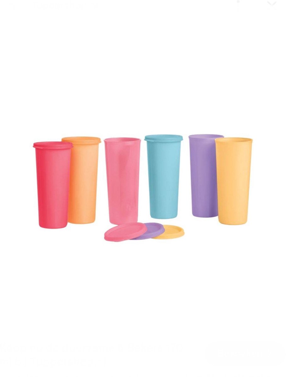 Tupperware 6 (Yoghurt)bekers 170 ml
