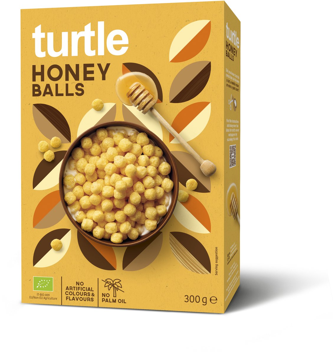 Turtle Honeyballs - Ontbijtgranen - Bio - 30% minder suiker - 5 ingrediënten - super clean - echte honing