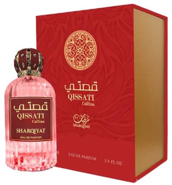 Qissati Callina Sharqiyat Eau de Parfum 100 ml – Houtachtig-kruidige geur voor dames en heren met bergamot | Kasjmier Tonkaboon Langdurig & Luxueus Fruitig Luxueus