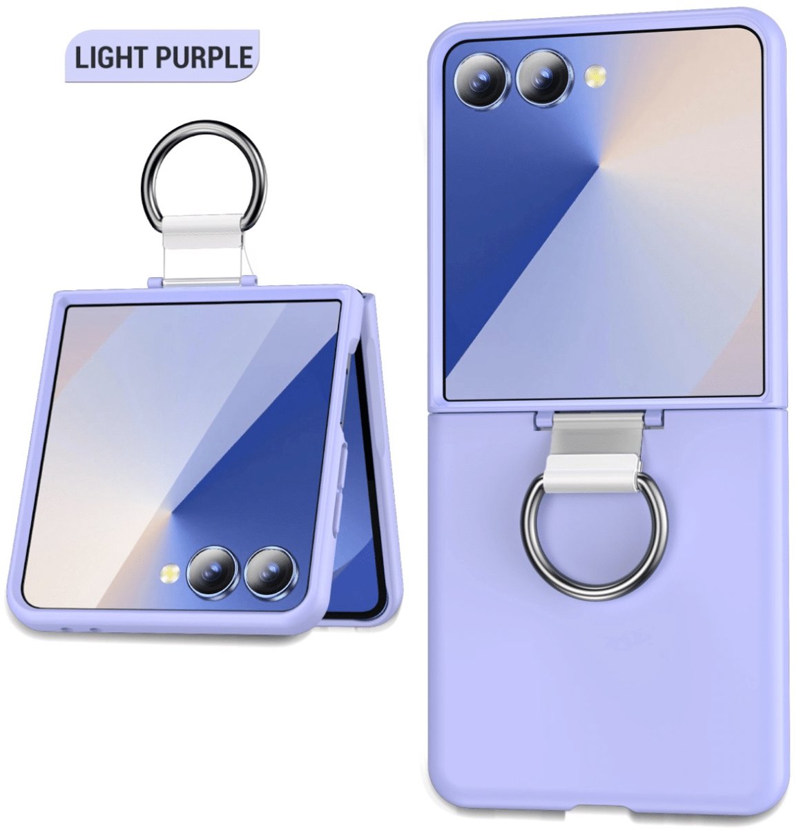 Casemania – Backcover – Geschikt voor Samsung Z Flip 7 - Ring - Paars