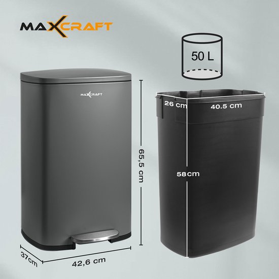Prullenbak - 24/45/60 Liter Met 3 Vakken Voor In De Keuken - RVS Met Binnenemmer Afvalscheidingssysteem Pedaalemmer Prullenbak - 24/45/60 Liter Met 3 Vakken Voor In De Keuken - RVS Met Binnenemmer Afvalscheidingssysteem Pedaalemmer