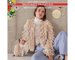 Breipakket franjevest met Brigitte II & Cassata garen model 30 uit Filati Journal 70 maat 44/46
