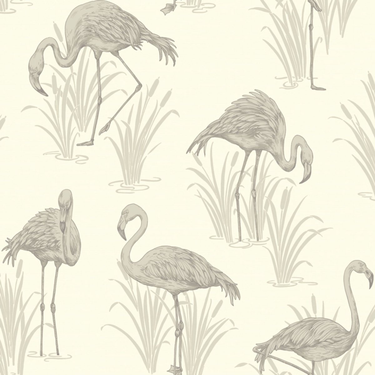LAGOON NEUTRAAL BEHANG FLAMINGO 252604