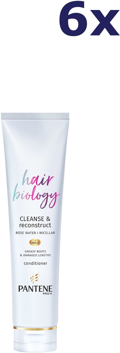 6x Pantene Hair biology - conditioner - 160ml cleanse & reconstruct