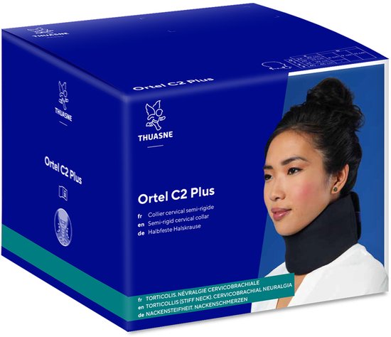 Thuanse Neck Brace C2 Plus Blauw | Hauteur 11 cm | Col de cou| Vertèbres cervicales usées | Arthrose | Taille 3