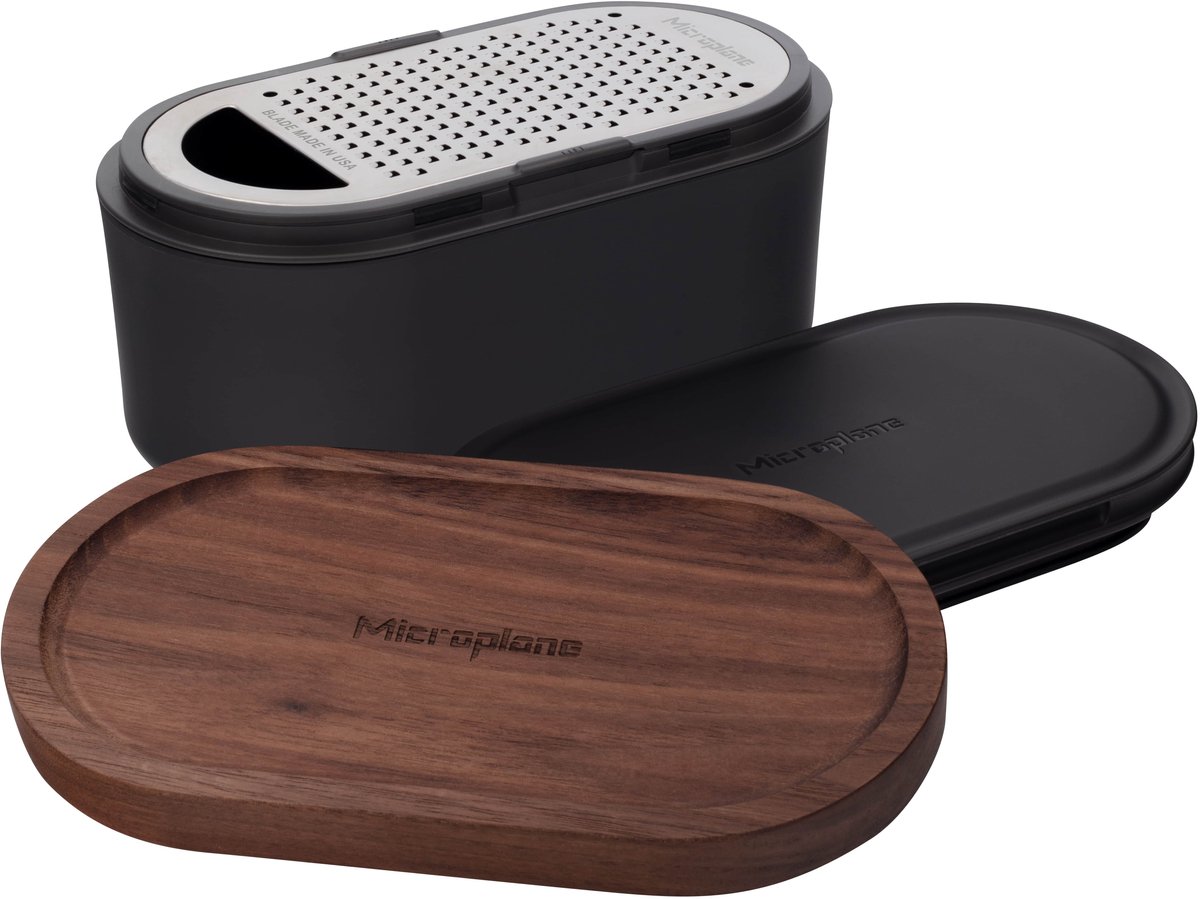 Microplane Container Rasp - Antraciet - Walnoot