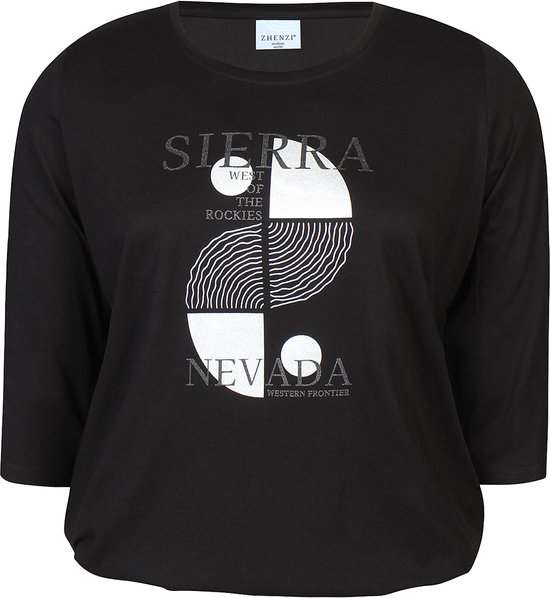 T-shirt noir Zhenzi Noor, taille M (46/48)