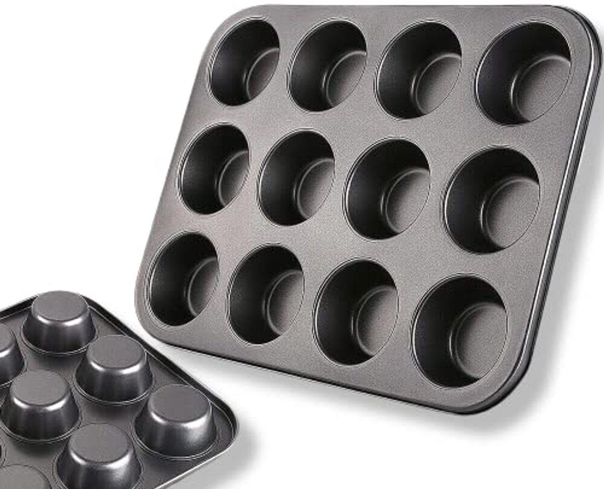 12 Cup Non Stick Bakvorm voor Muffins, Cupcakes en Brownies