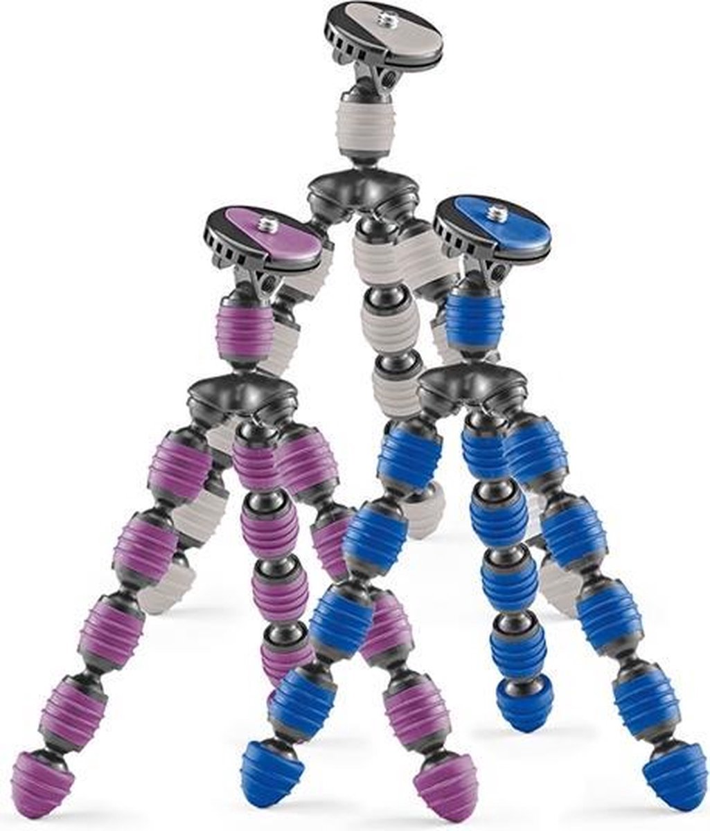 Cullmann 3x mini statief - Grijs Blauw en Paars - Gorillapod - Vlog statief -