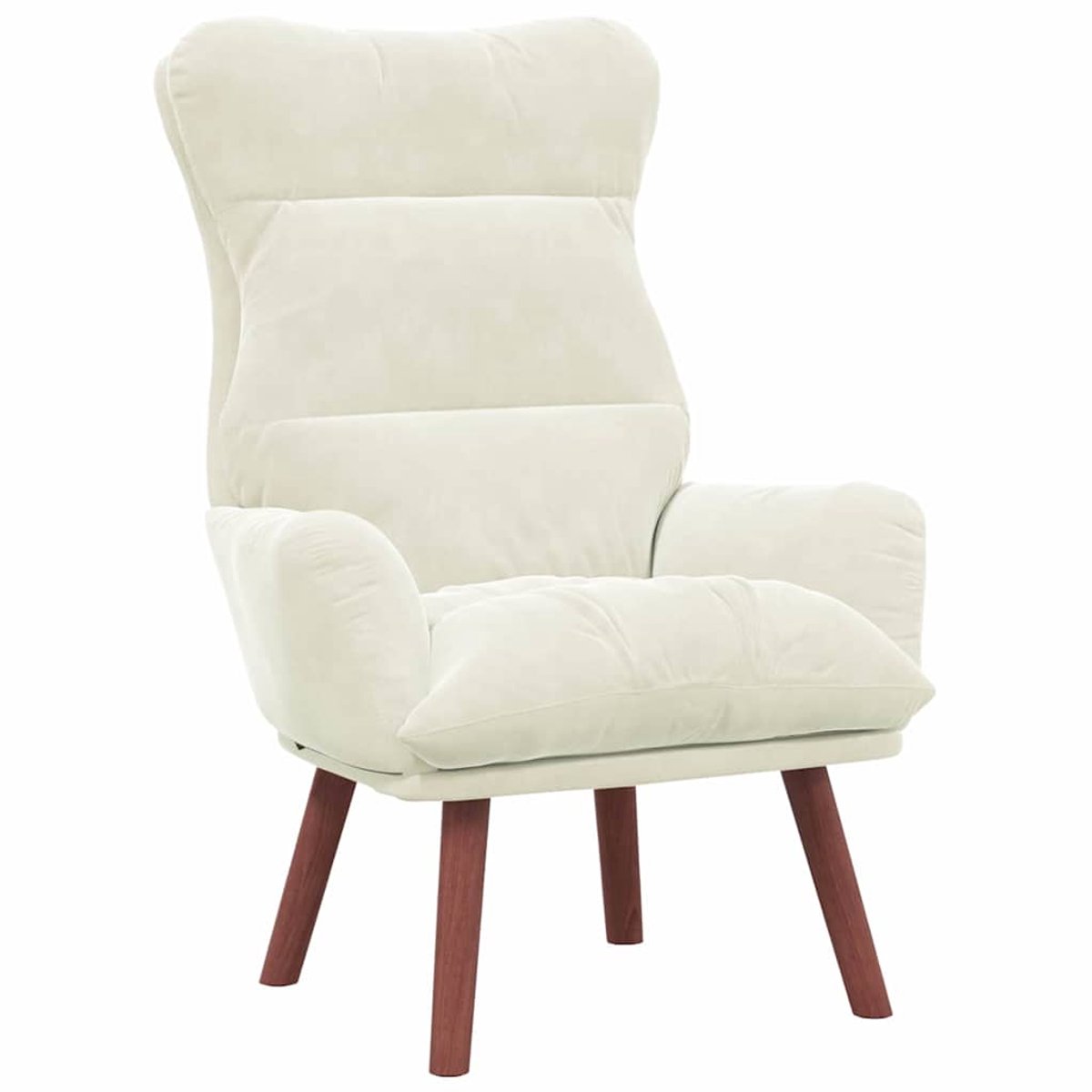 vidaXL Fauteuil - Crème - 69 - x - 74 - x - 93 - cm - Fluweel