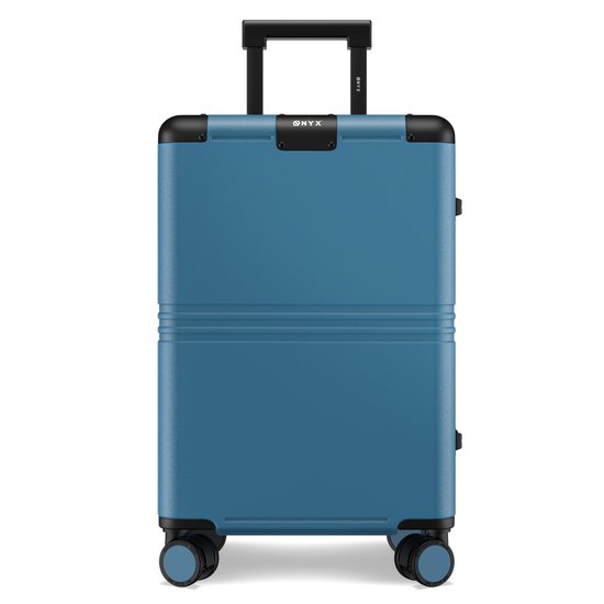 ONYX Hybrid Pro Handbagage Koffer 35 Liter - Gerecycled Polycarbonaat en Ritsloos Design - Reiskoffer met TSA slot en Spinner wielen - Lichtgewicht Trolley - Glacier Blue