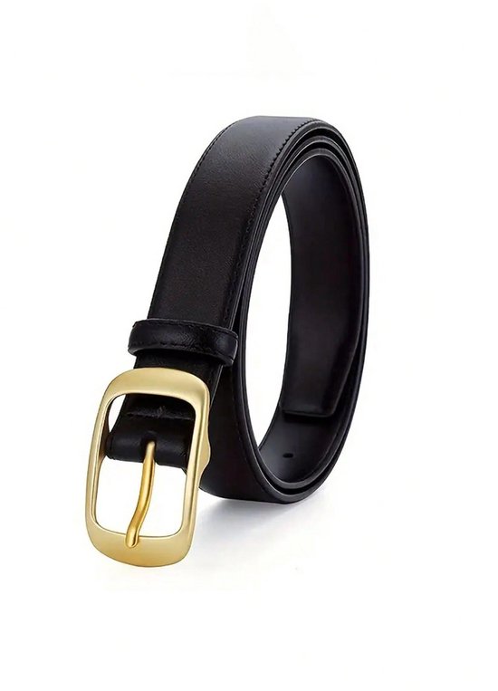 Ceinture femme S&E avec boucle discrète - Intemporelle et élégante - 110 cm - Zwart