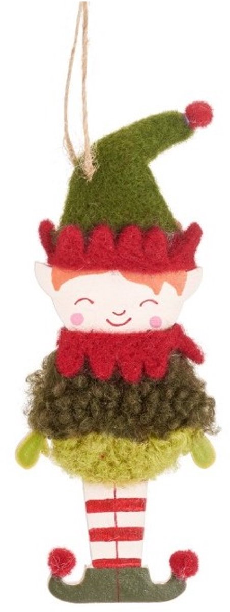 Sass & Belle Kersthanger elfje kerstbal kerstelf - Sass & Belle Multi