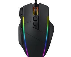 StayPowered Gaming Muis - Ultieme Precisie en Snelheid voor Elke Gamer - 8000 DPI Instelbaar - 8 Programmeerbare Toetsen - RGB-Verlichting - Vuurknop - Ergonomisch Design - Duurzame USB-Kabel - Zwart - Levering Sneller dan Aangegeven!