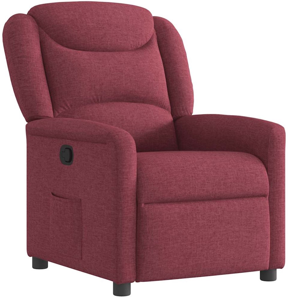 vidaXL Fauteuil - verstelbaar - stof - wijnrood