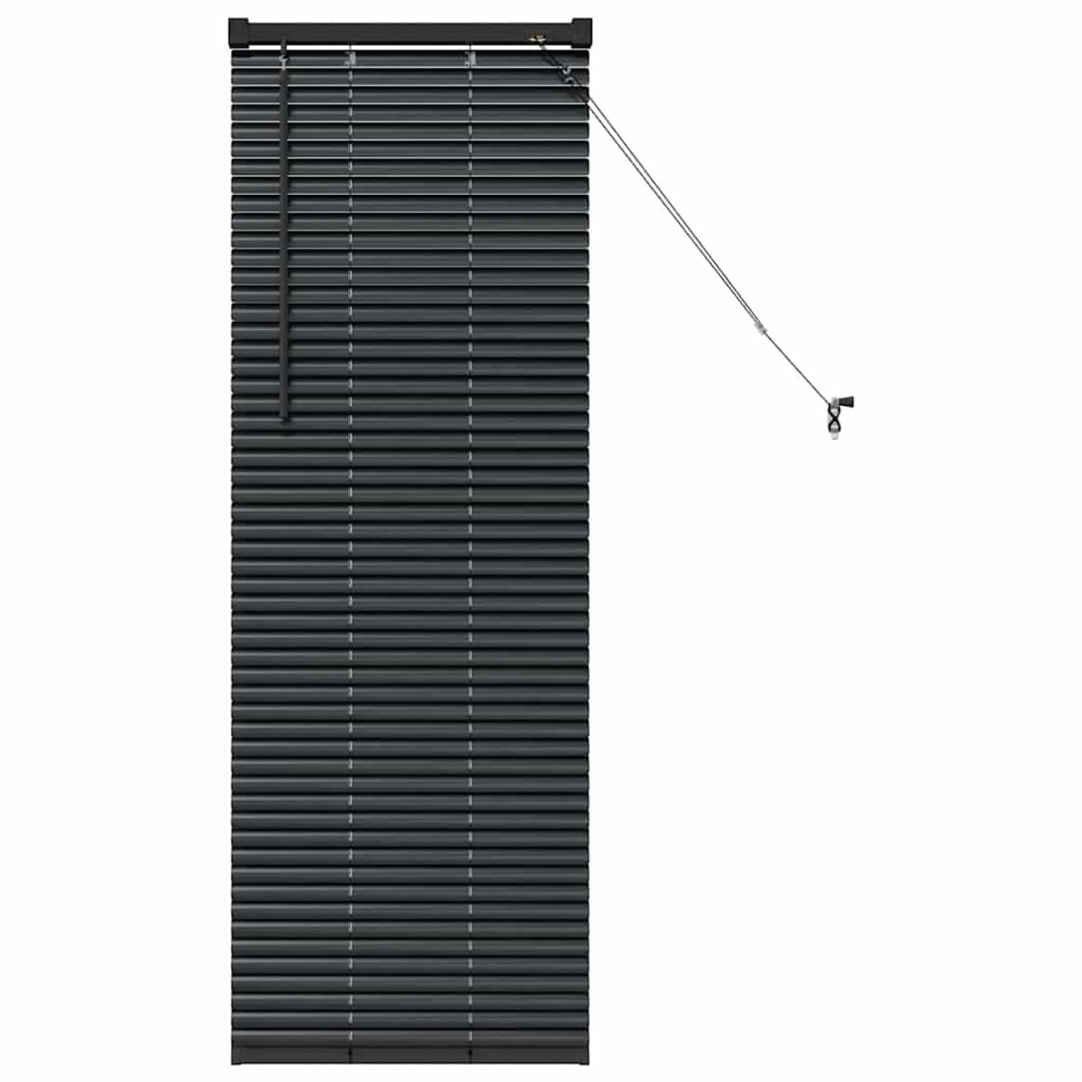 vidaXL - Venetiaanse - jaloezie - Zwart - 130 - x - 50 - cm - 25 - mm - Aluminium