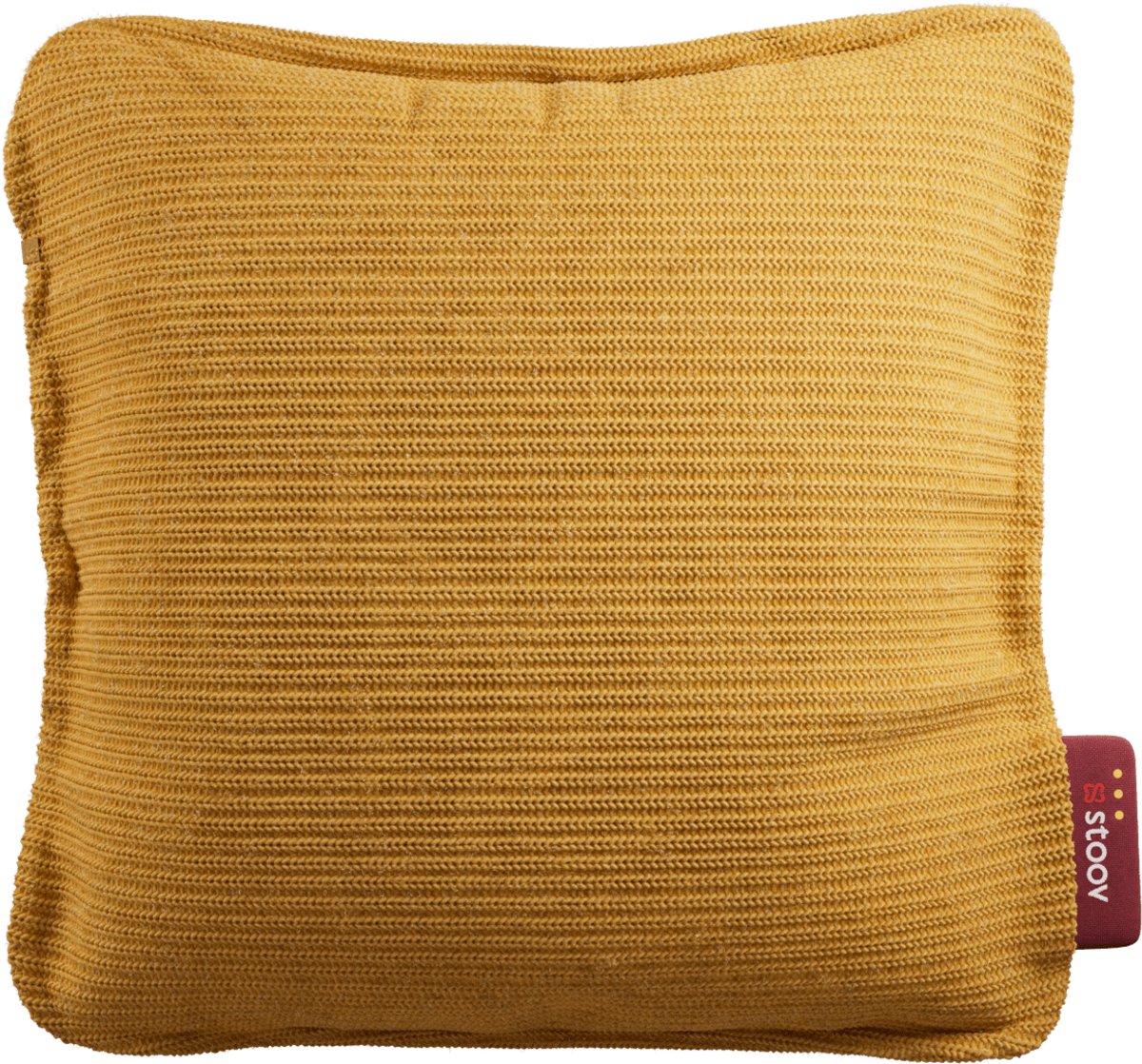 Stoov Ploov³ 45x45 - Warmtekussen - Knitted Ocher Yellow - 3 warmtestanden tot 58°C