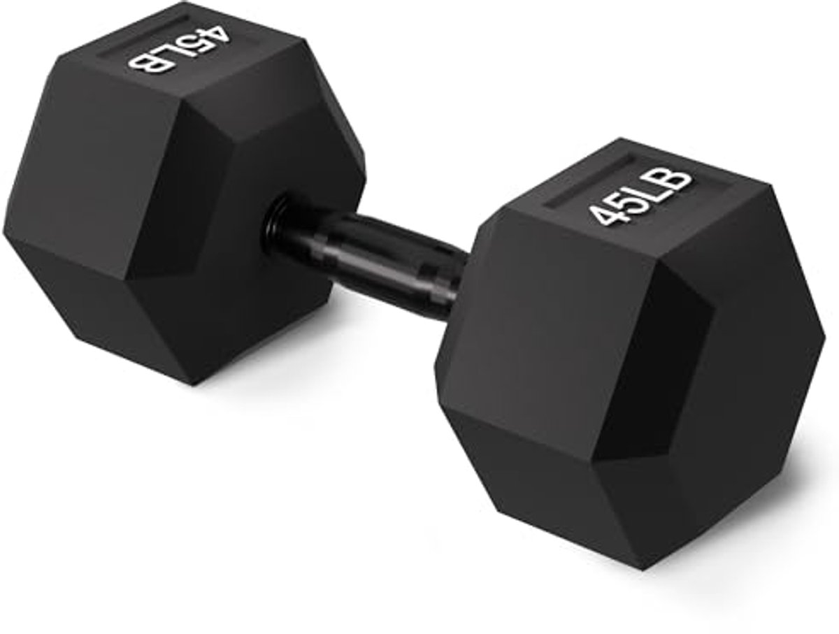 Zeshoekige Rubbergecoate Halter voor Thuis Gym - Verschillende Maten Beschikbaar