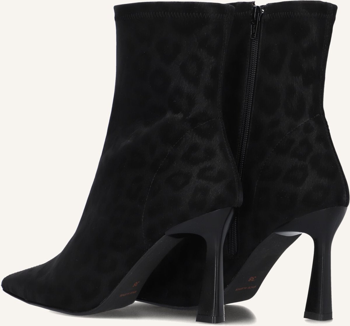 Notre-V 2759 Enkellaarsjes Enkelboots met rits Dames Zwart