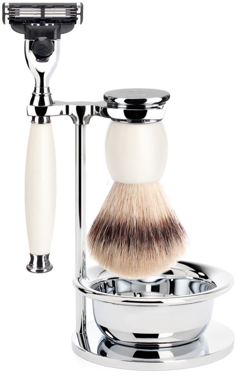 MÜHLE -Scheerset 4-delig Sophist - Porselein Mach3