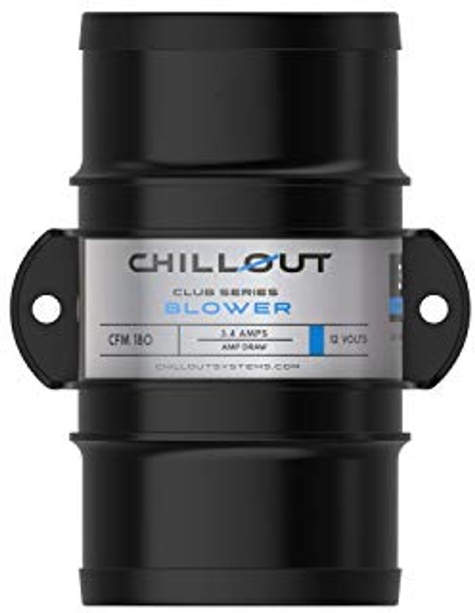 Lichte 3" In-Line Luchtventilator, 12V 180 CFM voor Automobiel Racing, Motorventilatie en Maritieme Toepassingen