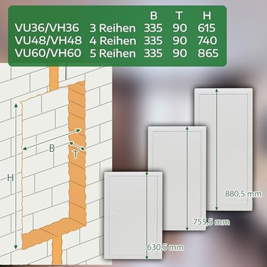 Verkoop :: Elektra :: Wandverdeelkasten :: 065.212.2121 | VOTHA® wandverdeler - bedraad
