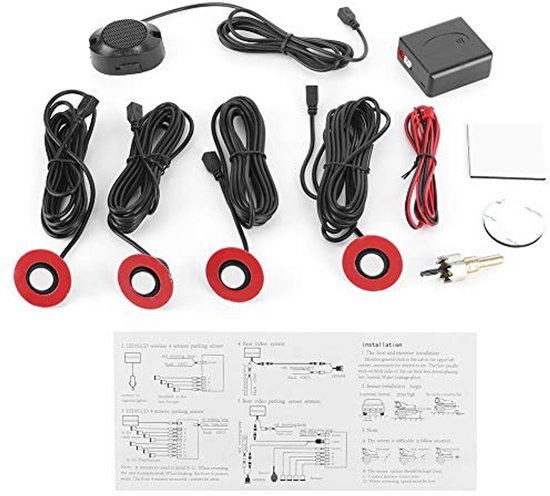 Achteruitrijsensor Kit 16.5mm - Parkeersensoren met Alarm en Inclusief Installatie Accessoires