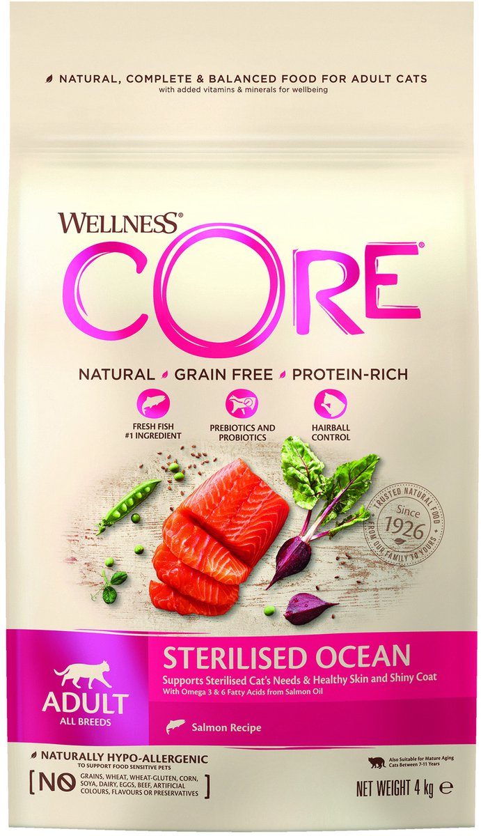 Wellness Core Kattenvoer Sterilised Zalm 4 kg