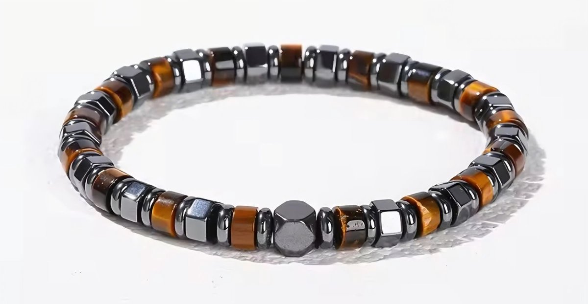 S4H – Armband Tijgeroog & Hematiet – Bescherming & Kracht