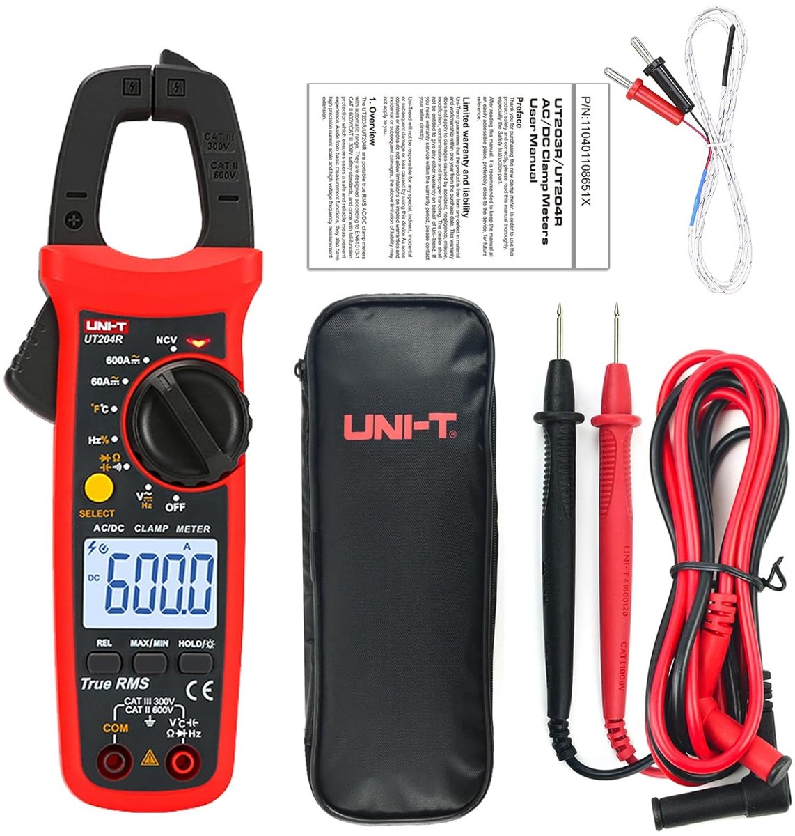 Digitale Ampèremeter en Multimeter voor Voltage, Stroom, Weerstand en Temperatuur Metingen