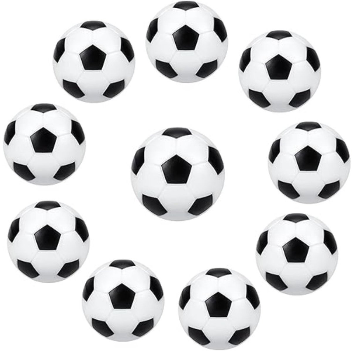 10 stuks gummen voetbal 2 cm