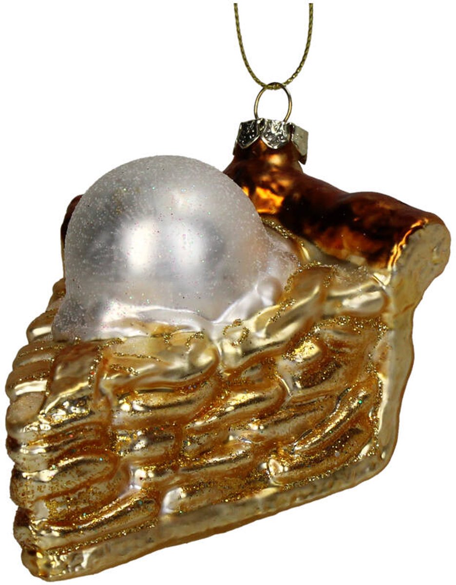 HD Collection glazen kerst ornament kersthanger appeltaart 11 cm uit de collectie The Christmas Bakery - de Kerst Bakkerij