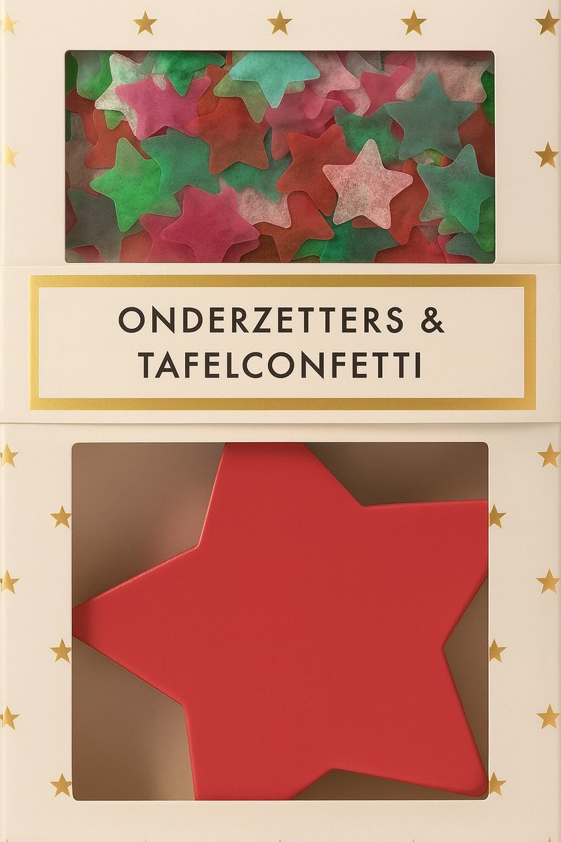 DP Factory Stervormige Onderzetters & Tafelconfetti - Feestdecoratie