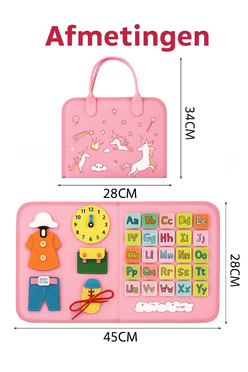 Baby Sonrisa Busy Book Roze - Montessori Activiteitenboek voor Baby & Peuter - Educatief Sensorisch Speelgoed - Kinderspeelgoed - Vanaf 3 Jaar — afbeelding 10
