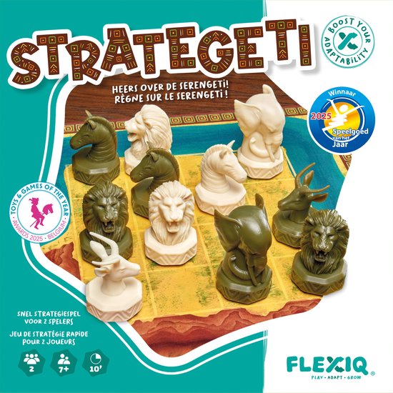 Strategeti FlexIQ - Strategisch Bordspel - 2 Spelers - Vanaf 7 jaar - Dubbelzijdig Bord