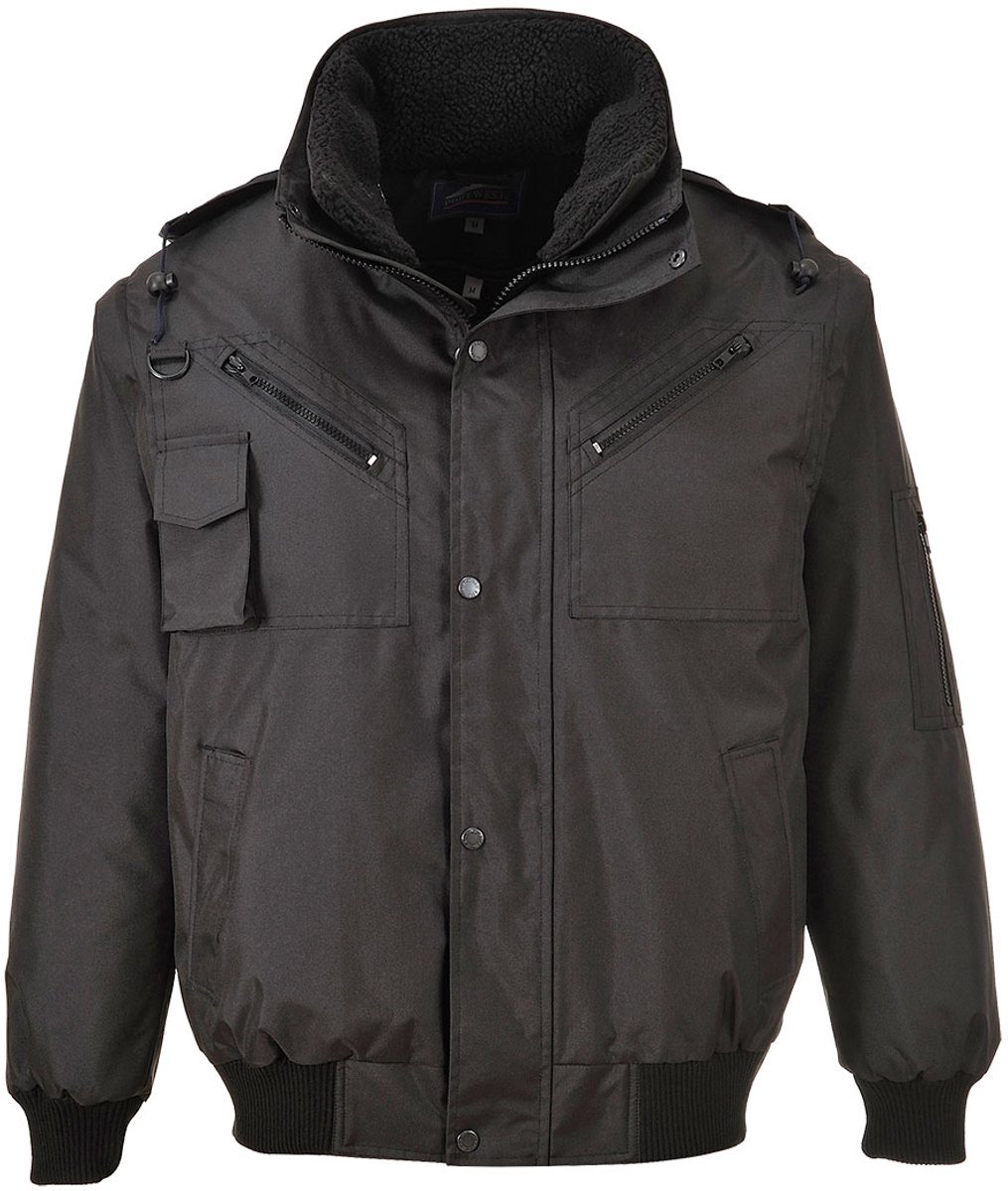 Portwest 4-in-1 bomber jack F465 - Zwart - XL
