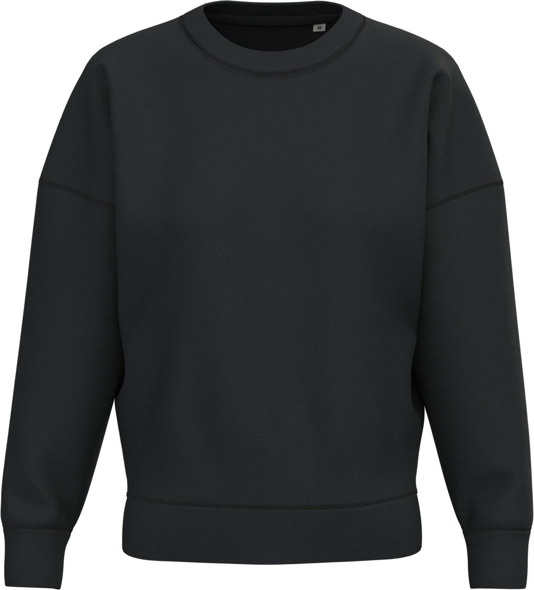 Native Spirit Ecologische dames sweater met ronde hals en afhangende mouwen NS439 - Black - L