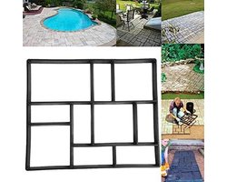 Betonvorm voor looppaden en bestrating - sjabloon voor stenen - gietvorm van beton Allee terras en Pathmate gietvorm - steen sjabloon voor tuinpad - 60 x 50 x 5 cm