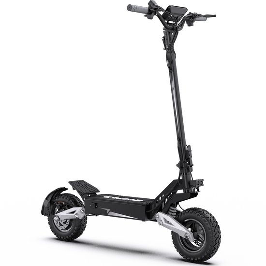 Elektrische Step T10- 45 km Actieradius - 500W Motor - Snelheid tot 25km/h - 11 Inch Offroad Banden - Dubbele Schijfremmen & Vering - Opvouwbaar - Max. 150 kg - Zwart+grijs