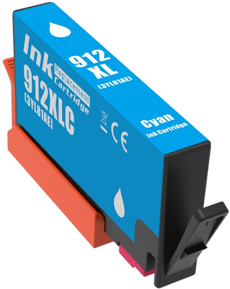 Inktcartridge Geschikt voor HP 912 / 912XL | 1x Cyaan Geschikt voor HP OfficeJet Pro 8010 - 8012 - 8014 - 8015 - 8020 - 8022 - 8023 - 8024 - 8025