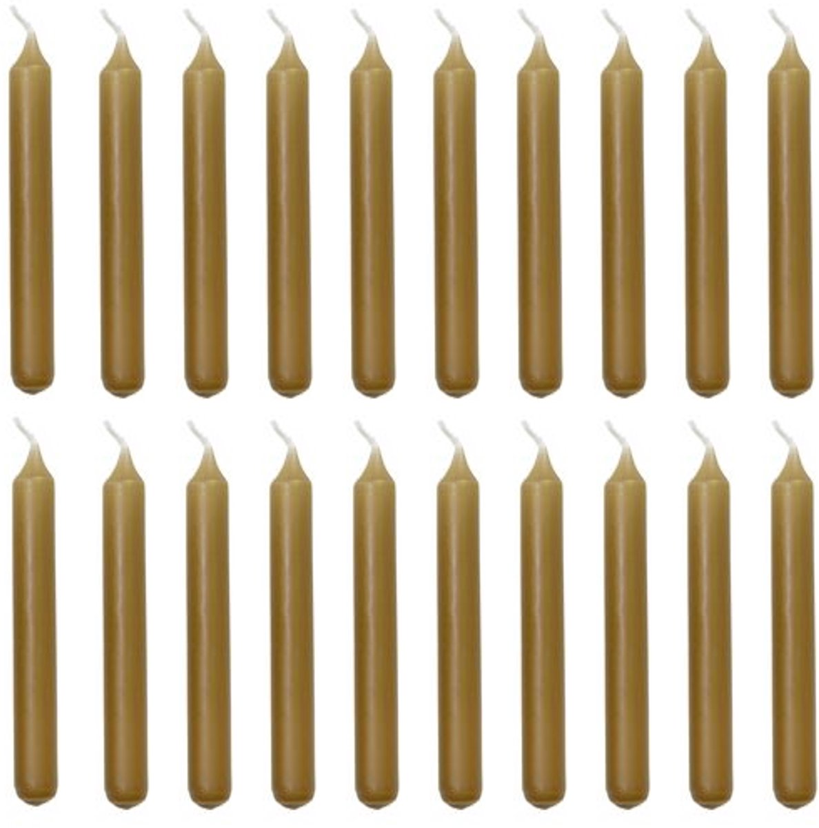 Rustik Lys Potloodkaarsen - Extra smal - Ø 1,2 cm - Camel - Klein - 20 stuks - 1,2 x 10cm Camel 10 cm