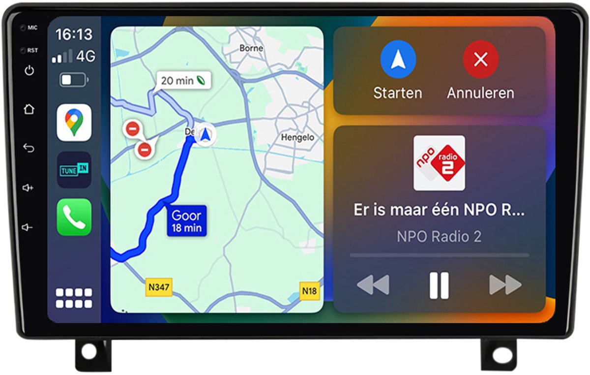 BG4U - Android Navigatie Radio geschikt voor Opel Astra H 2006-2014 met Apple Carplay en Android Auto