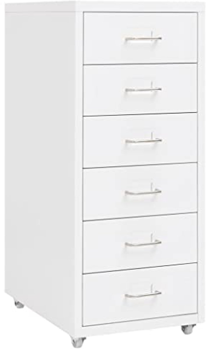 Mobiele ladeset 28x41x69 cm - Wit metaal