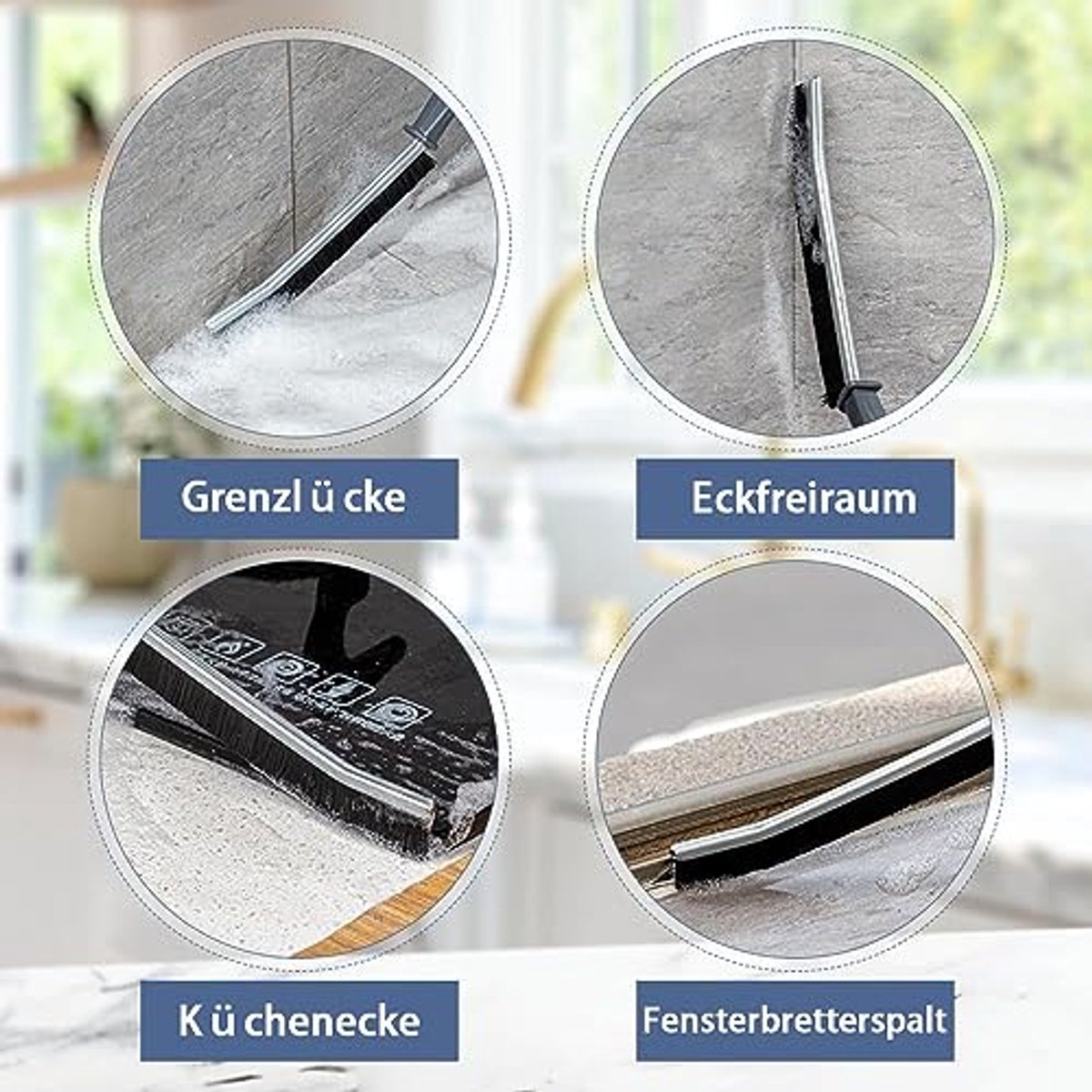 Multifunctionele Spleet Reinigingsborstel voor diepgang - Set van 6