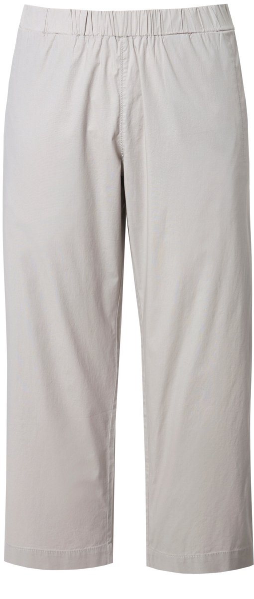 Ulla Popken - Dames - 7/8-chinobroek Ruby elastische tailleband wijde - Donker rozenhout - Maat 44