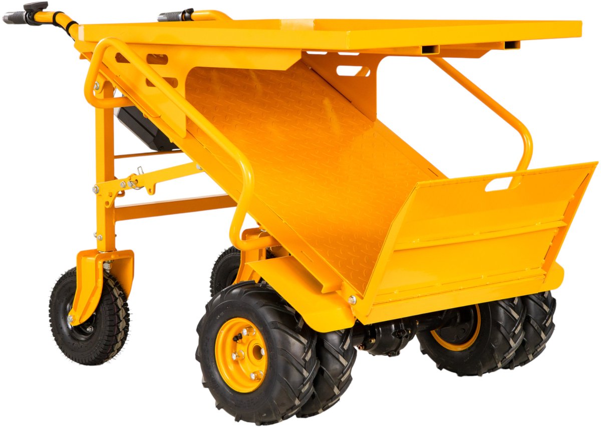 Elektrische steekwagen 400 kg breedte 940 mm 4 wielaandrijving 1 ligger MW Tools ES400B1