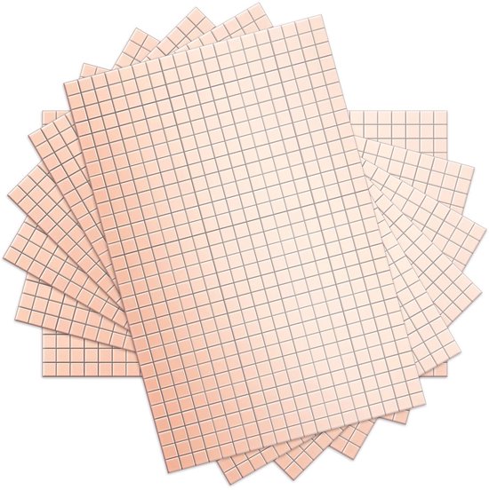 Foto: 6 vellen x 600 stuks spiegel moza ek tegel 5x5mm zelfklevende vierkante glazen spiegel tegel sticker voor diy craft kerstbal decoratie rose goud 150x100mm