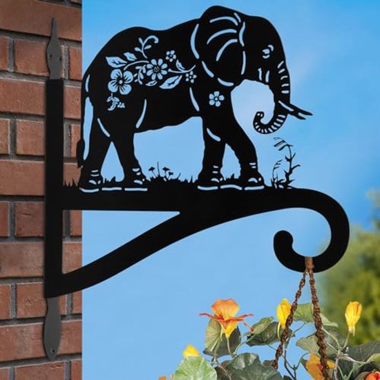Peacoblue IJzeren Plantenhanger – Uil Design, 30x35 Cm, Weerbestendig & Stevig Voor Buiten