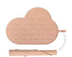 Owego - Yummy Mat - 2in1 Placemat en druipmat - Oprolbaar & meeneembaar - Vaatwasbestendig - Stofafstotend - Blush