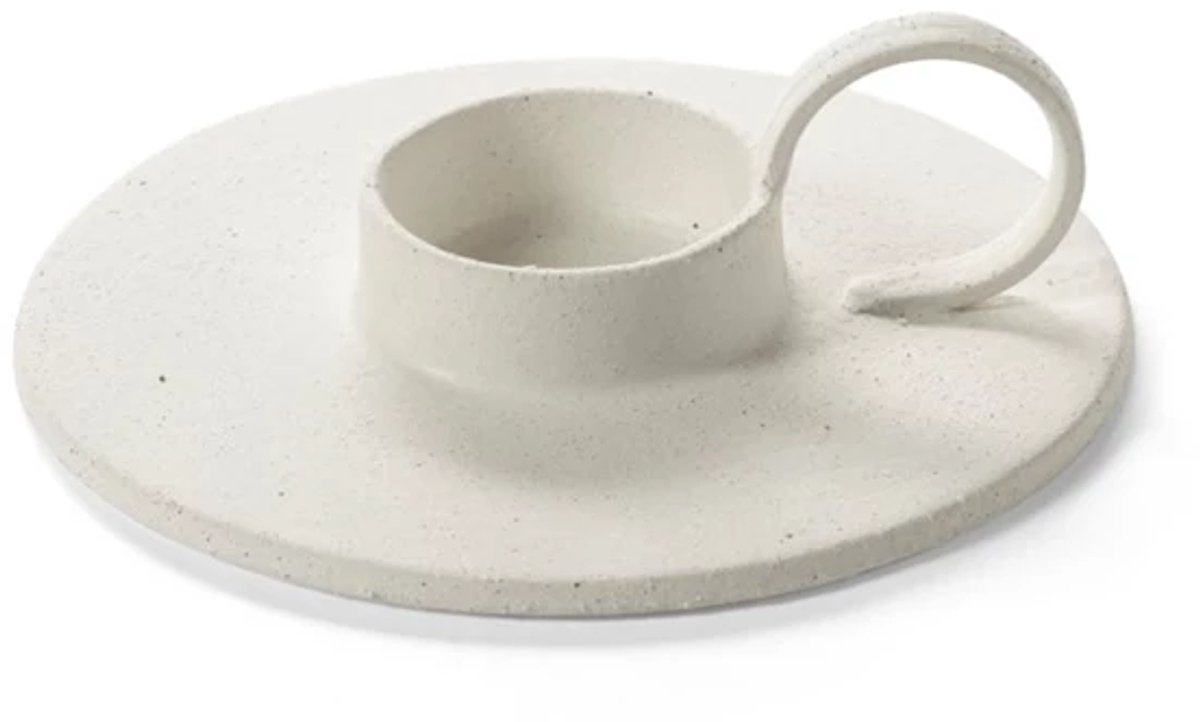 Serax Alex Gabriels Mira kandelaar L D21cm H6.6cm beige wit